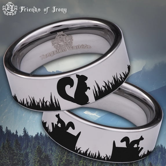 Squirrel Tungsten Carbide Ring