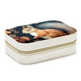 thumbnail image 1 of Squirrel Velvet Portable Necklace Organizer Box with Removable Compartment – Decorative Gift and Necklace Holder, 1 of 7
