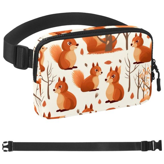 Squirrel Waist Pack Bag Fanny Pack for Men&Women Hip Bum Bag with Adjustable Strap for Outdoors Workout Traveling Casual Running Hiking Cycling