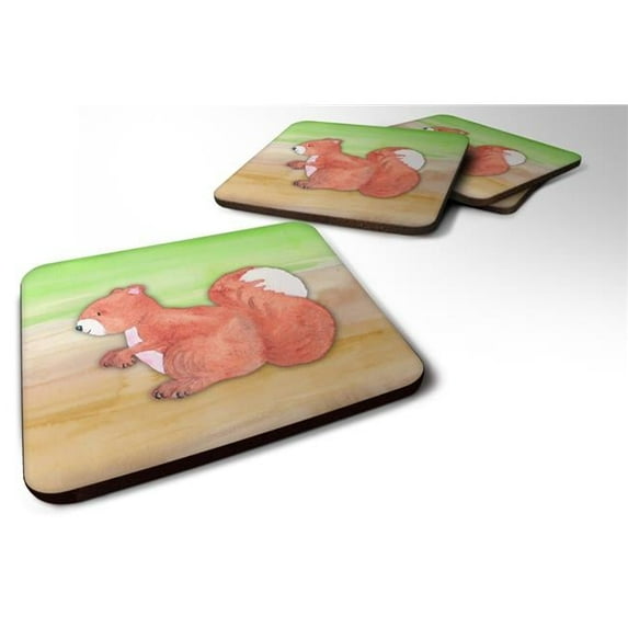 Squirrel Watercolor Foam Coasters - Set of 4