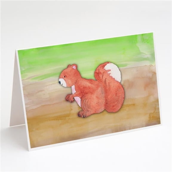 Squirrel Watercolor Greeting Cards & Envelopes - Pack of 8