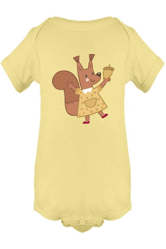 Squirrel Wearing A Dress Bodysuit Infant -Image by Shutterstock,  12 Months