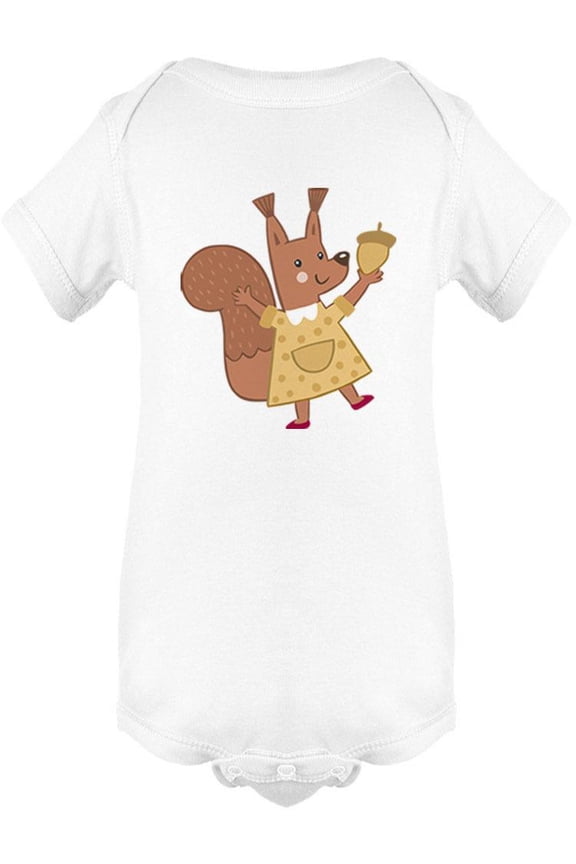 Squirrel Wearing A Dress Bodysuit Infant -Image by Shutterstock,  24 Months