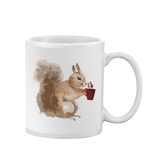 Squirrel With Coffee Mug - SPIdeals Designs,