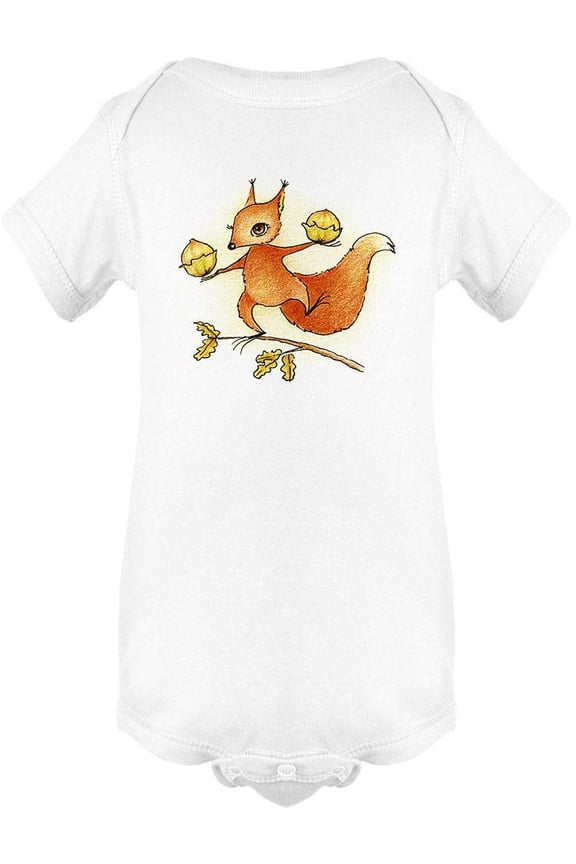 Squirrel With Nuts Bodysuit Infant -Image by Shutterstock, 18 Months