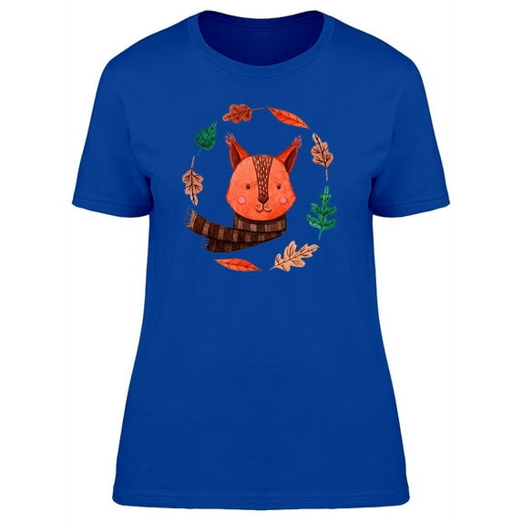 Squirrel With Winter Scarf T-Shirt Women -Image by Shutterstock, Female Large