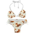 thumbnail image 1 of Squirrel Women's Bikini Set with Detachable Sponge and Adjustable Strap, Two-Pack, Ideal for Swimming and Beachwear, 1 of 6