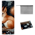 thumbnail image 1 of Squirrel Yoga Blanket with Storage Bag, 72.8"x26.8", Suitable for Yoga, Pilates, Fitness, Gym Towels, Yoga Mat Towel, Yoga Towel, 1 of 6