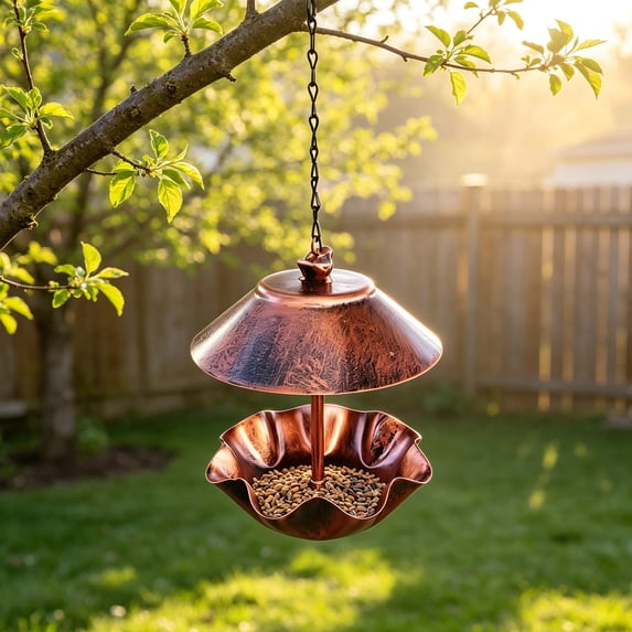 Squirrel-proof Bird Feeder Balanced Hanging Waterproof Chew Proof Bird Water Feeder for Outdoor Balcony Garden Backyard Bird Feeding