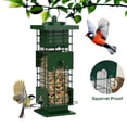 thumbnail image 1 of BN-LINK Squirrel Proof Bird Feeder, Metal Bird Feeder with 4 Ports, Chewing Proof& Rust-Resistant, 3 lb Capacity, Outdoor Hanging Birdfeeder for Wild birds,Green, 1 of 6
