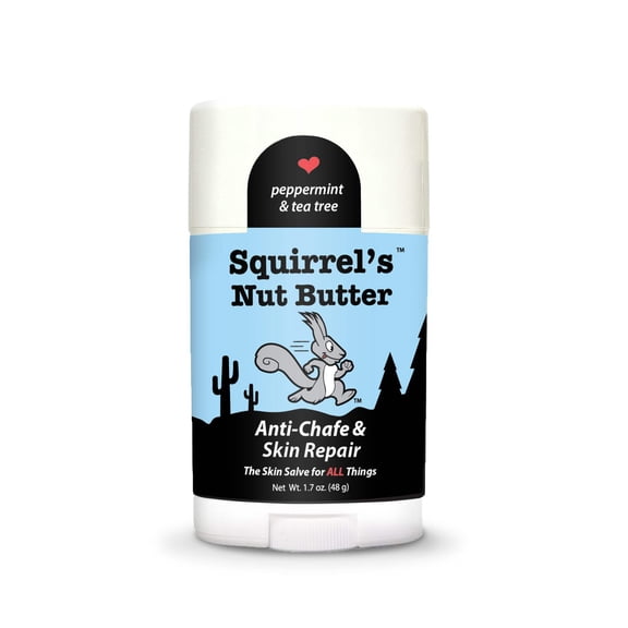 Squirrel's Nut Butter All Natural Anti Chafe Stick w/ Peppermint & Tea Tree, 1.7oz