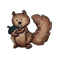 thumbnail image 1 of Squirrel with Acorn Nut, Embroidered, Iron on Patch, 1 of 4