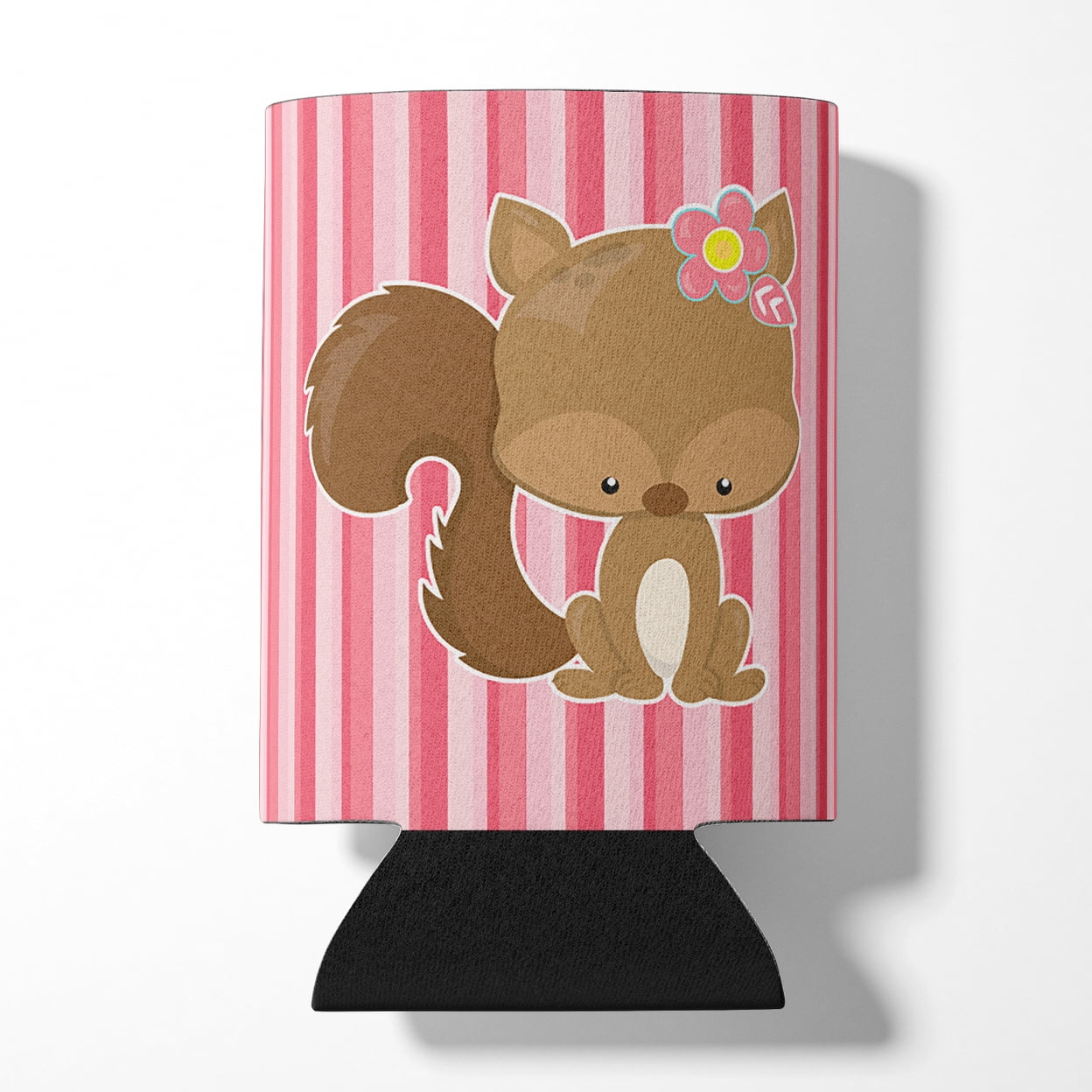 Squirrel with Flowers Can or Bottle Hugger