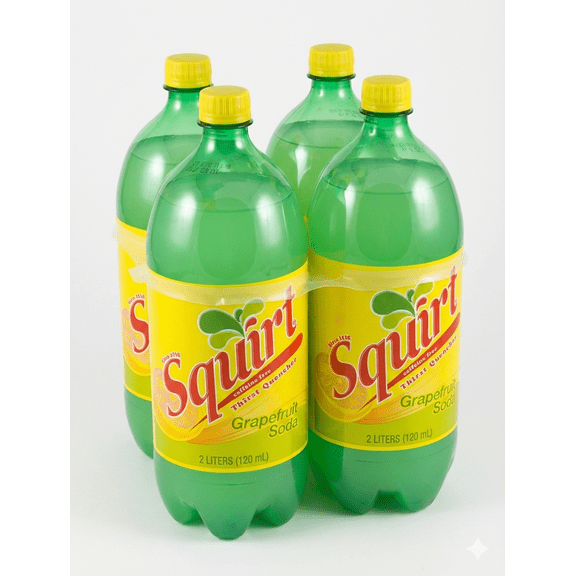 Squirt Caffeine Free Citrus Soda Thirst Quencher, 2 Liter Bottles, 4 Pack