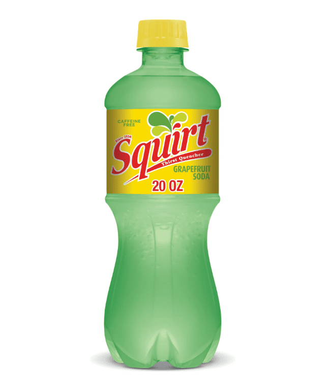 Squirt Caffeine Free Grapefruit Soda Pop, 20 fl oz Bottle (6-Pack)
