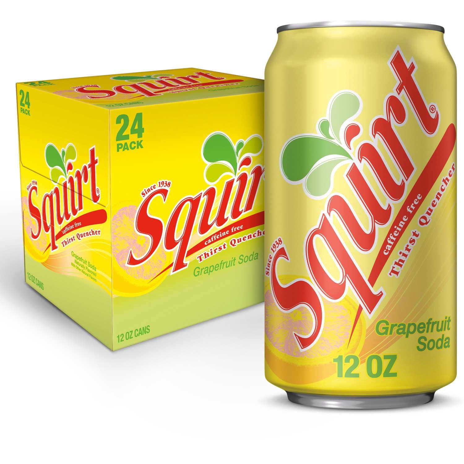 Squirt Citrus Soda, 12 fl oz Cans, 24 Pack