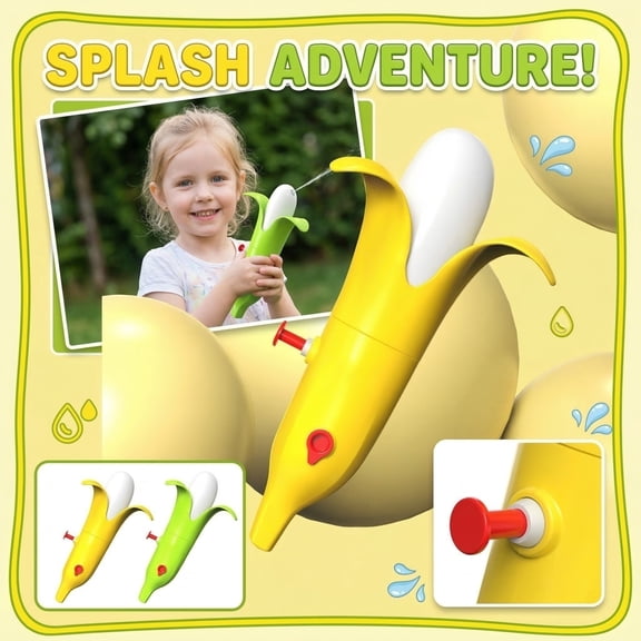 Squirt Gun, Banana Toy, Portable Water Pump, Water Blaster, Super Soaker Water Blaster, Outdoor Summer ToysforAll ages, Outdoor PlayforAll ages, Plastic, Green, 1 Pc