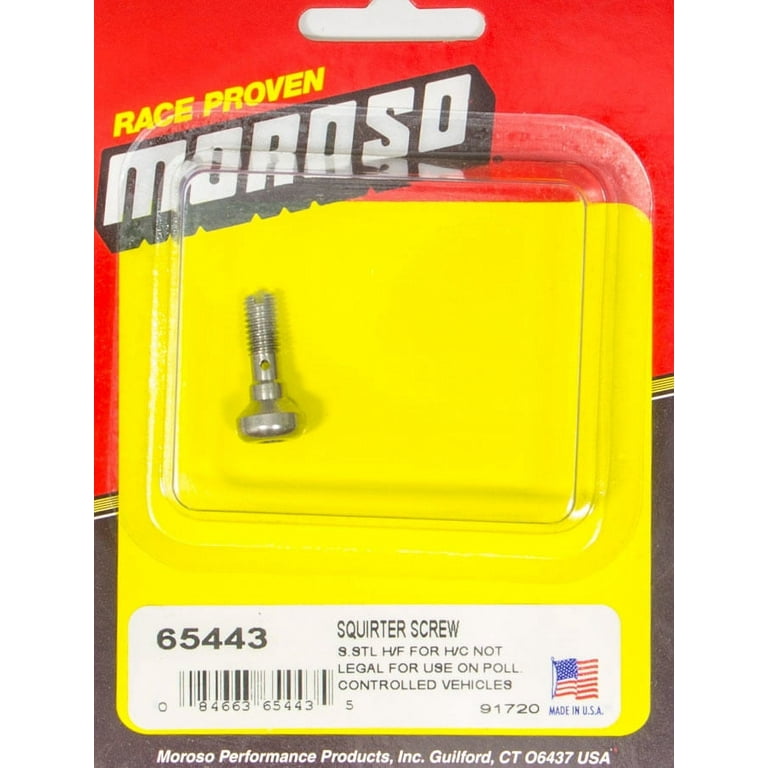Moroso Squirter Screw-High Flow Gasoline Moroso Squirter Screw-High Flow Gasoline