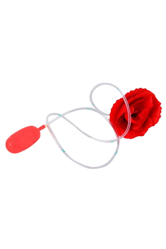 Squirting Flower Red Rose Brooch, Funny Prank Water Spray Prop, Gag Joke Machine for Party, Novelty Gift for Adults and Teens for Laughter