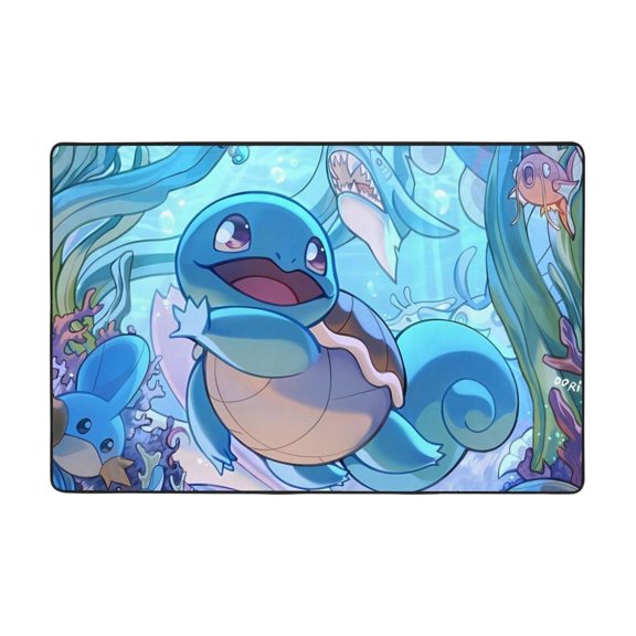 Squirtle Doormat Bath Mats, Soft and Absorbent Bath Rugs, Non-Slip Shower Carpet for Bathroom Floor, Tub and Shower, Living Room, Yoga 36"X24"