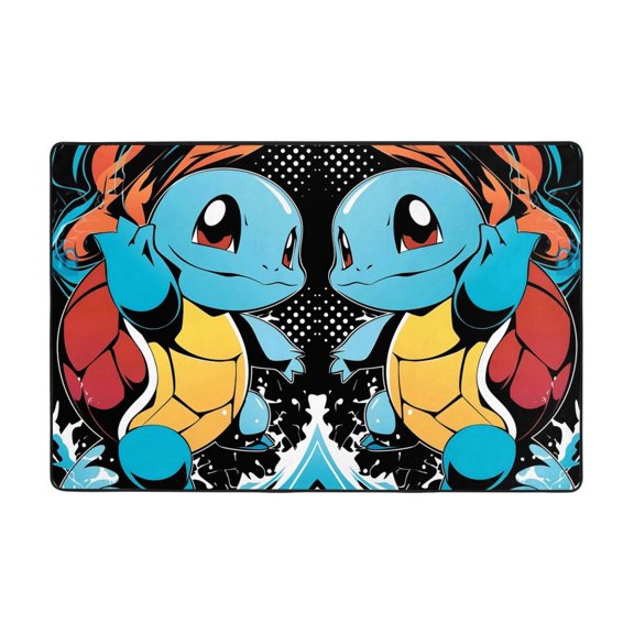 Squirtle Doormat Bath Mats, Soft and Absorbent Bath Rugs, Non-Slip Shower Carpet for Bathroom Floor, Tub and Shower, Living Room, Yoga 36"X24"