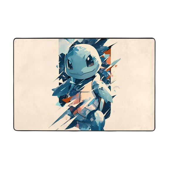 Squirtle Doormat Bath Mats, Soft and Absorbent Bath Rugs, Non-Slip Shower Carpet for Bathroom Floor, Tub and Shower, Living Room, Yoga 36"X24"
