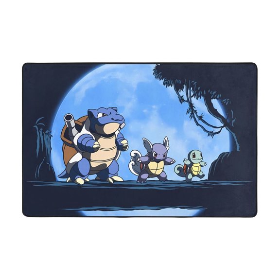 Squirtle Doormat Bath Mats, Soft and Absorbent Bath Rugs, Non-Slip Shower Carpet for Bathroom Floor, Tub and Shower, Living Room, Yoga 36"X24"