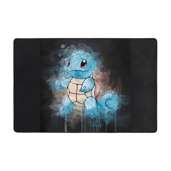 Squirtle Doormat Bath Mats, Soft and Absorbent Bath Rugs, Non-Slip Shower Carpet for Bathroom Floor, Tub and Shower, Living Room, Yoga 36"X24"