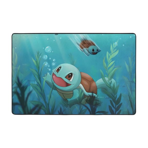 Squirtle Doormat Bath Mats, Soft and Absorbent Bath Rugs, Non-Slip Shower Carpet for Bathroom Floor, Tub and Shower, Living Room, Yoga 36"X24"