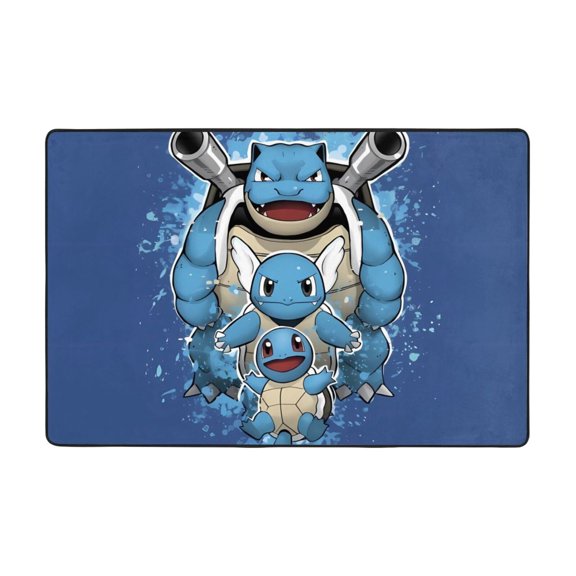 Squirtle Doormat Bath Mats, Soft and Absorbent Bath Rugs, Non-Slip Shower Carpet for Bathroom Floor, Tub and Shower, Living Room, Yoga 36"X24"