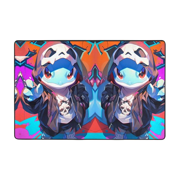 Squirtle Doormat Bath Mats, Soft and Absorbent Bath Rugs, Non-Slip Shower Carpet for Bathroom Floor, Tub and Shower, Living Room, Yoga 36"X24"