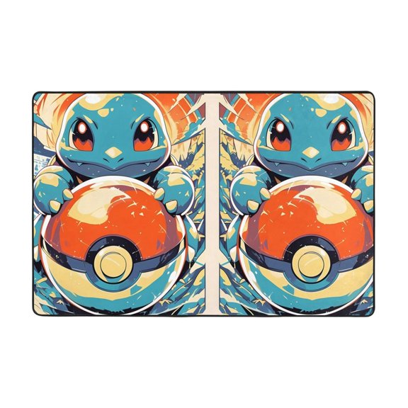 Squirtle Doormat Bath Mats, Soft and Absorbent Bath Rugs, Non-Slip Shower Carpet for Bathroom Floor, Tub and Shower, Living Room, Yoga 36"X24"