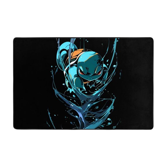 Squirtle Doormat Bath Mats, Soft and Absorbent Bath Rugs, Non-Slip Shower Carpet for Bathroom Floor, Tub and Shower, Living Room, Yoga 72"X48"