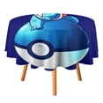 thumbnail image 1 of Squirtle Round Table Cloth Washable Reusable Round Tablecloth Cartoon Fun Table Cover for Dinner Kitchen Party Picnic 50x50in, 1 of 8