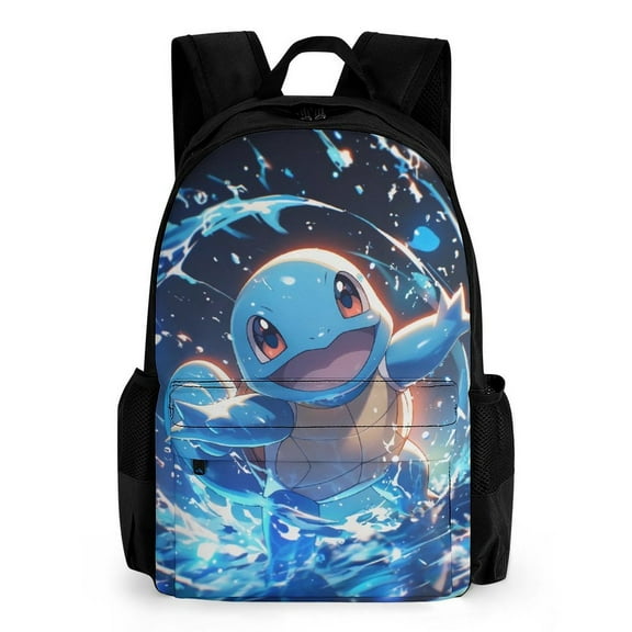 Squirtle3 Laptop Backpacks with Pocket, Casual Lightweight Bookbag, Classic Shoulders Roomy Bag for Hiking Traveling Camping Business Errands