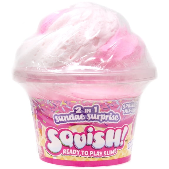 Squish! 2 in 1 Sundae Surprise Strawberry & Marshmallow Slime