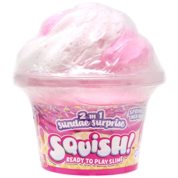Squish! 2 in 1 Sundae Surprise Strawberry & Marshmallow Slime
