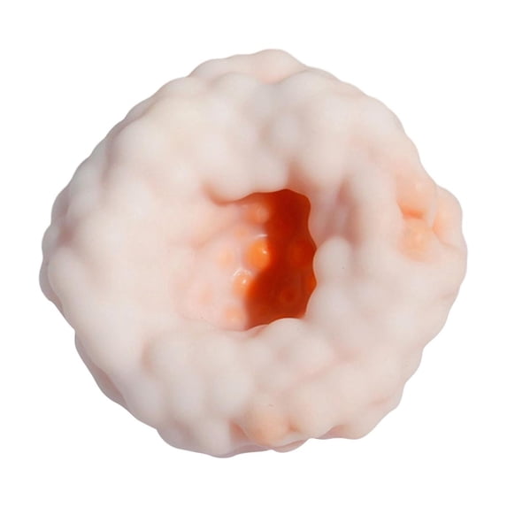 Flexible Grape Stress Ball Shapeable Vacuum Fidget Toy Anxiety Relief Fidget Ball for Adults Daily Relaxation (Orange)