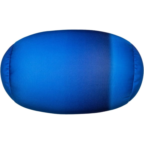 Squish Bean Bed Microbead Pillow Bolster Tube Body Pillow Smooth Cool Touch Fabric Neck & Back Support Throw Travel Pillow Fun Colors (Dark Blue Colorful)