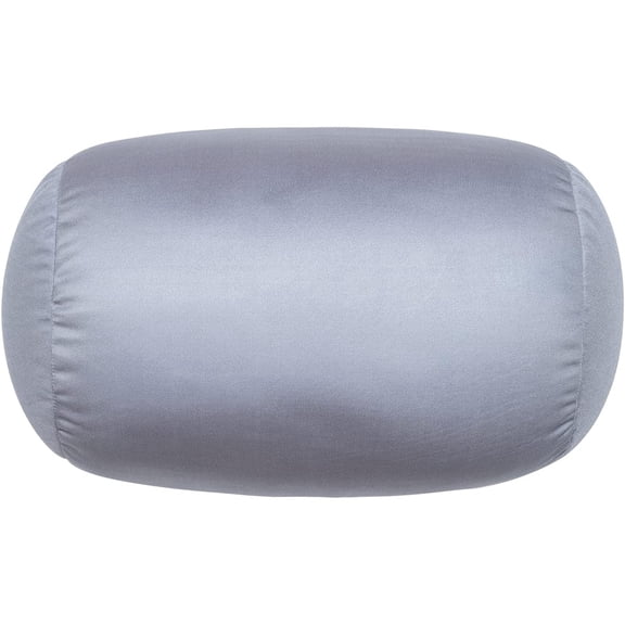 Squish Bean Bed Microbead Pillow Bolster Tube Body Pillow Smooth Cool Touch Fabric Neck & Back Support Throw Travel Pillow Fun Colors (Dark Gray)