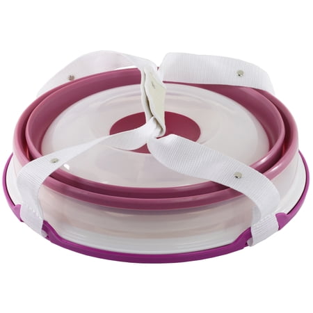 Squish® Durable Plastic Collapsible Dessert Carrier with Carry Handles