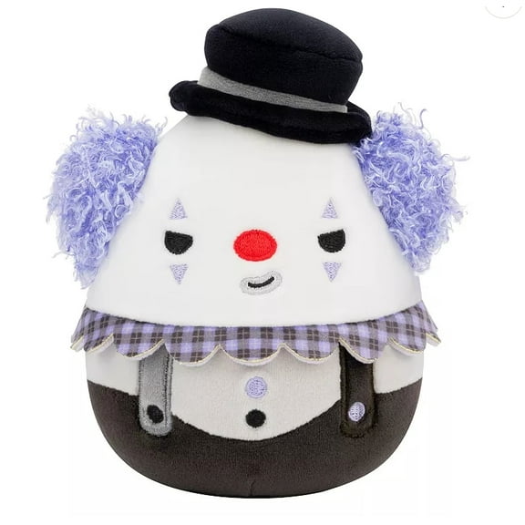 Squish Ms. K White Clown with Viole Medium 8" Plush