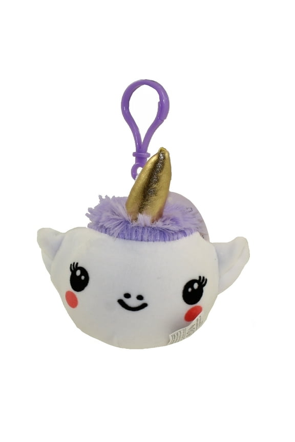 Squish Slow Rise Plush Key Clip - UNICORN (Purple Hair)