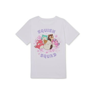 Squish Squad Girls Short Sleeve Graphic T-Shirt, Sizes 4-16