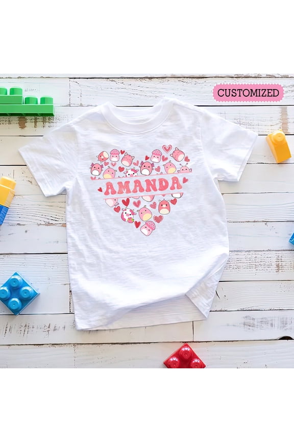 Squish Valentine Heart Shirt, Valentine Shirt, Squish Lover , Valentine , Baby Girl Tee, Squish Squad, Daughter, Full Size S-5XL