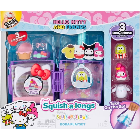 Squish-a-longs Hello Kitty and Friends Hello Kitty Boba Playset