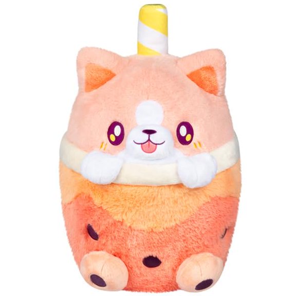 Squishable - Squishable Corgi Bubble Tea - SynthiSquish Collection - 17.7 in - Soft Toy Collectible Stuffed Animal