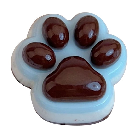 Squishies Cat Paw Squeeze Toys, Cute Cat Paw Squishies Toys for Stress Relief, Soft Kitty Squeeze Fidget Toys, Blue Brown Sensory Fidget Decompression Toy for Adults (Sea Salt Chocolate)