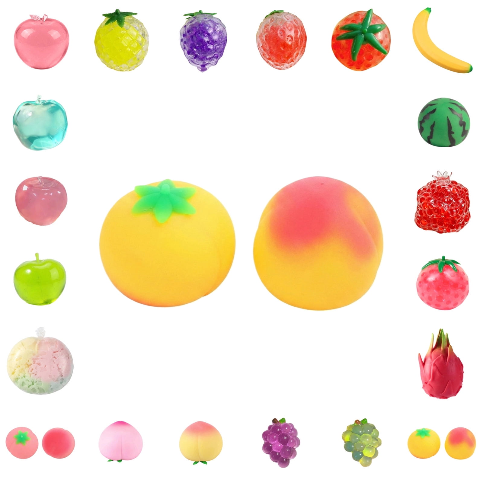 Squishy Pomme Verte Anti-stress – Gel à Rebond Lent – En PU/TPR Sans BPA – Porte-bonheur, Décoration De Bureau – Idéal Pour Enfants Et Adultes