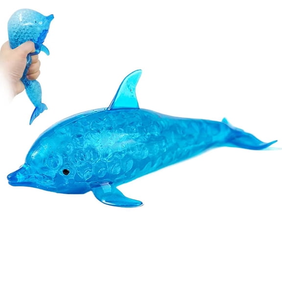 Squishies Shark Stress Balls Dolphin Squeeze Toys, Squeeze Sea Creature, Sensory Fidget Ball Soft Squeeze Ball Stress Relief Novelty for Summer